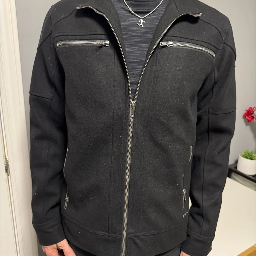 G by Guess Men's Black Zip-Up Sweater - Picture 3 of 8